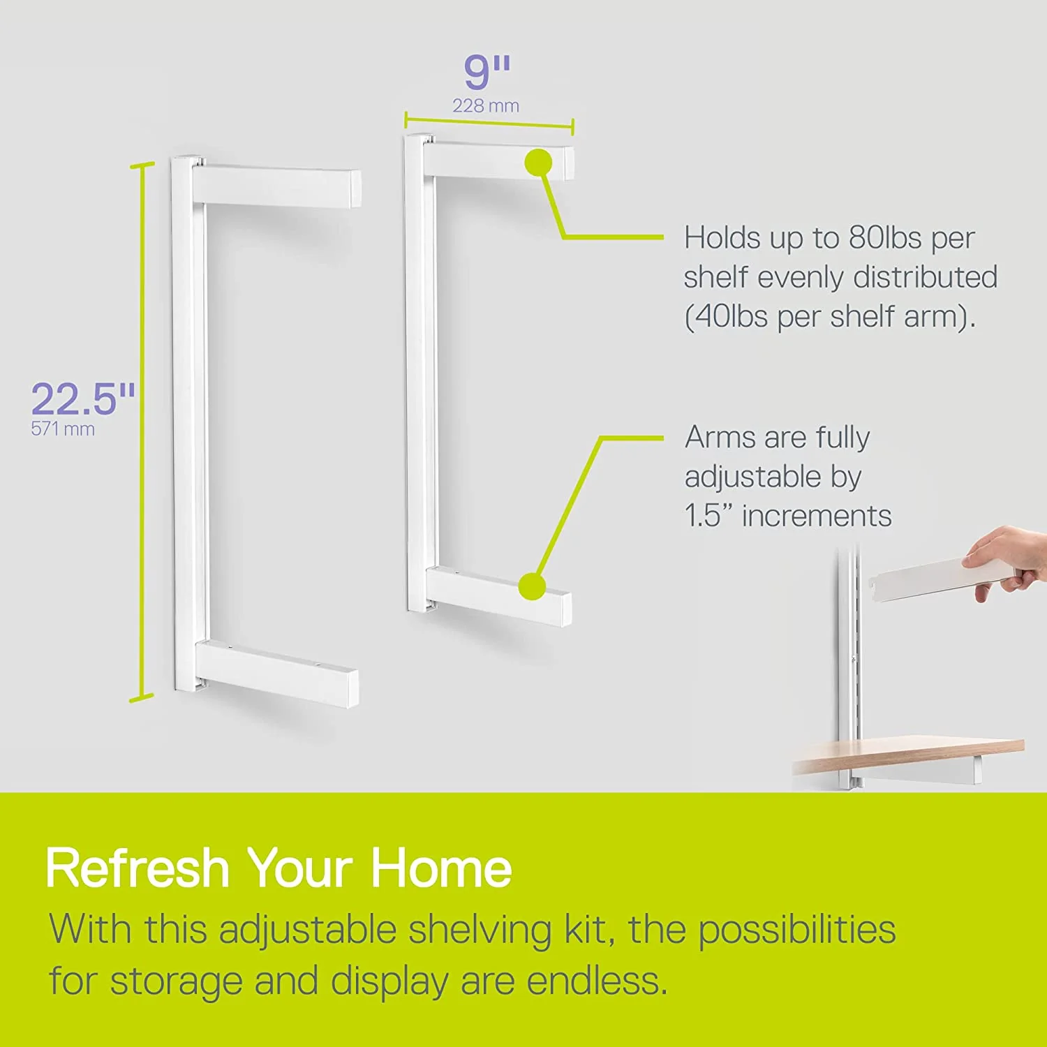 2-Tier Premium Shelving Hardware Kit - Image 10