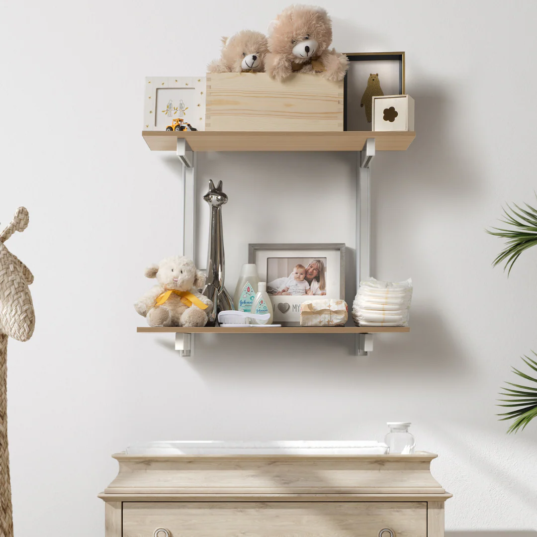2-Tier Premium Shelving Kit, Light Oak - Image 4