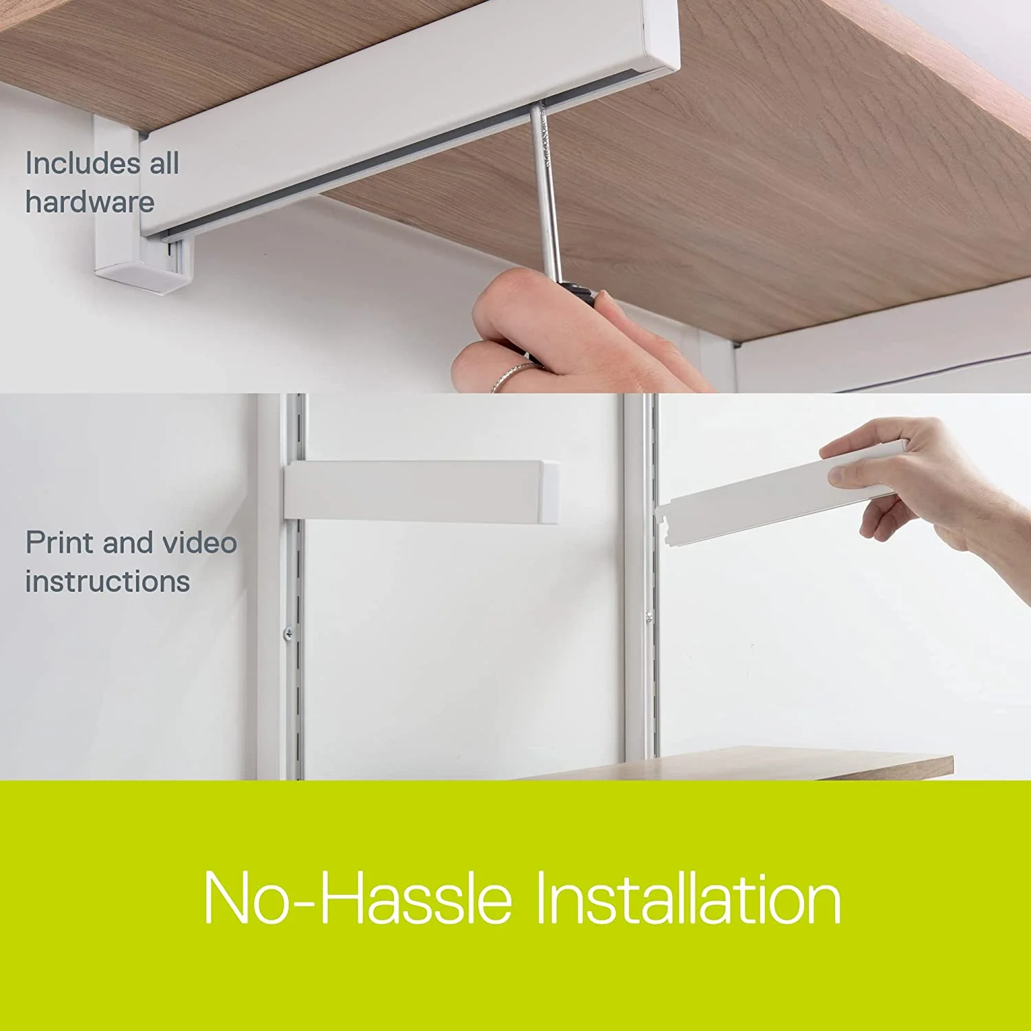2-Tier Premium Shelving Kit, Light Oak - Image 6