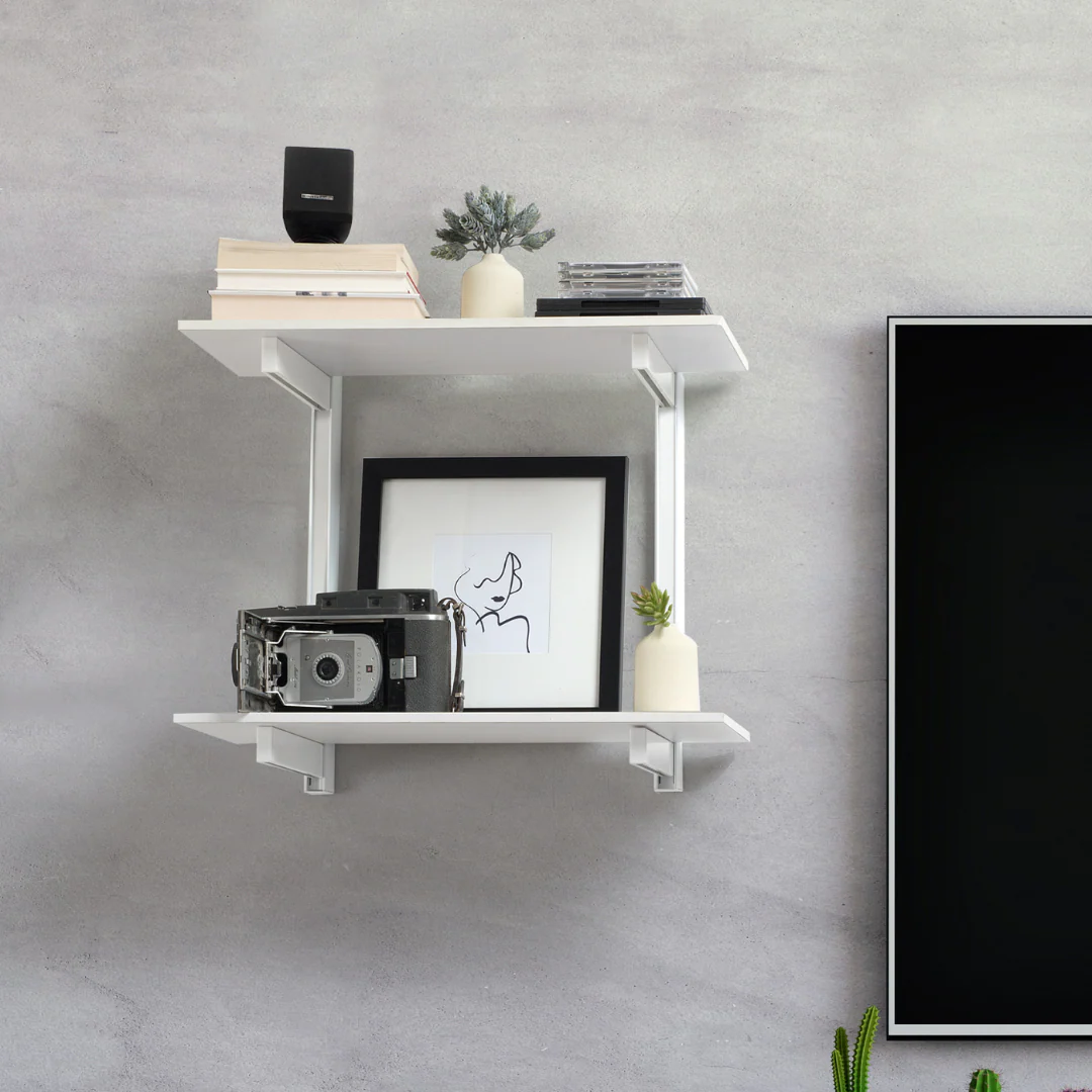 2-Tier Premium Shelving Kit, White - Image 4