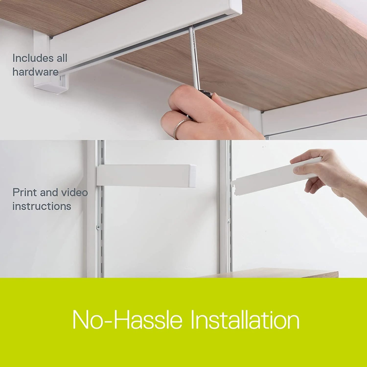 2-Tier Premium Shelving Kit, White - Image 6