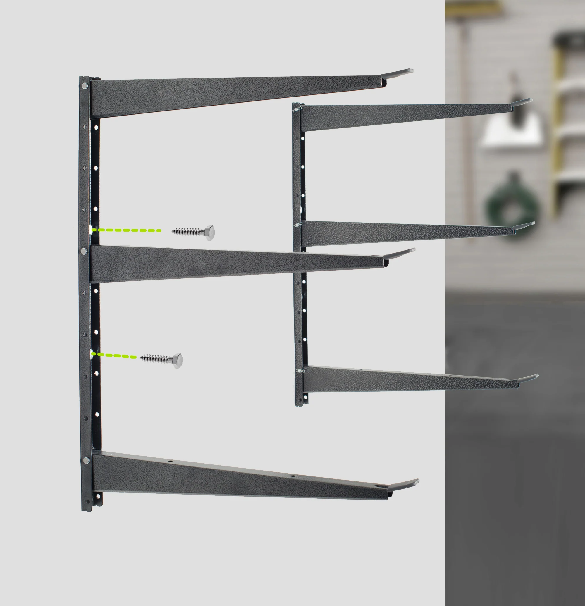 3-Tier Heavy Duty Wall Storage Rack (Four-Pack) - Image 6