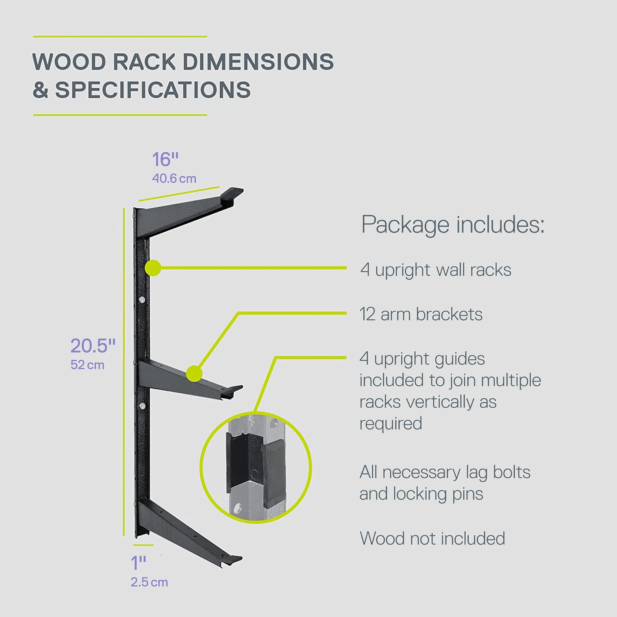 3-Tier Heavy Duty Wall Storage Rack (Four-Pack) - Image 9