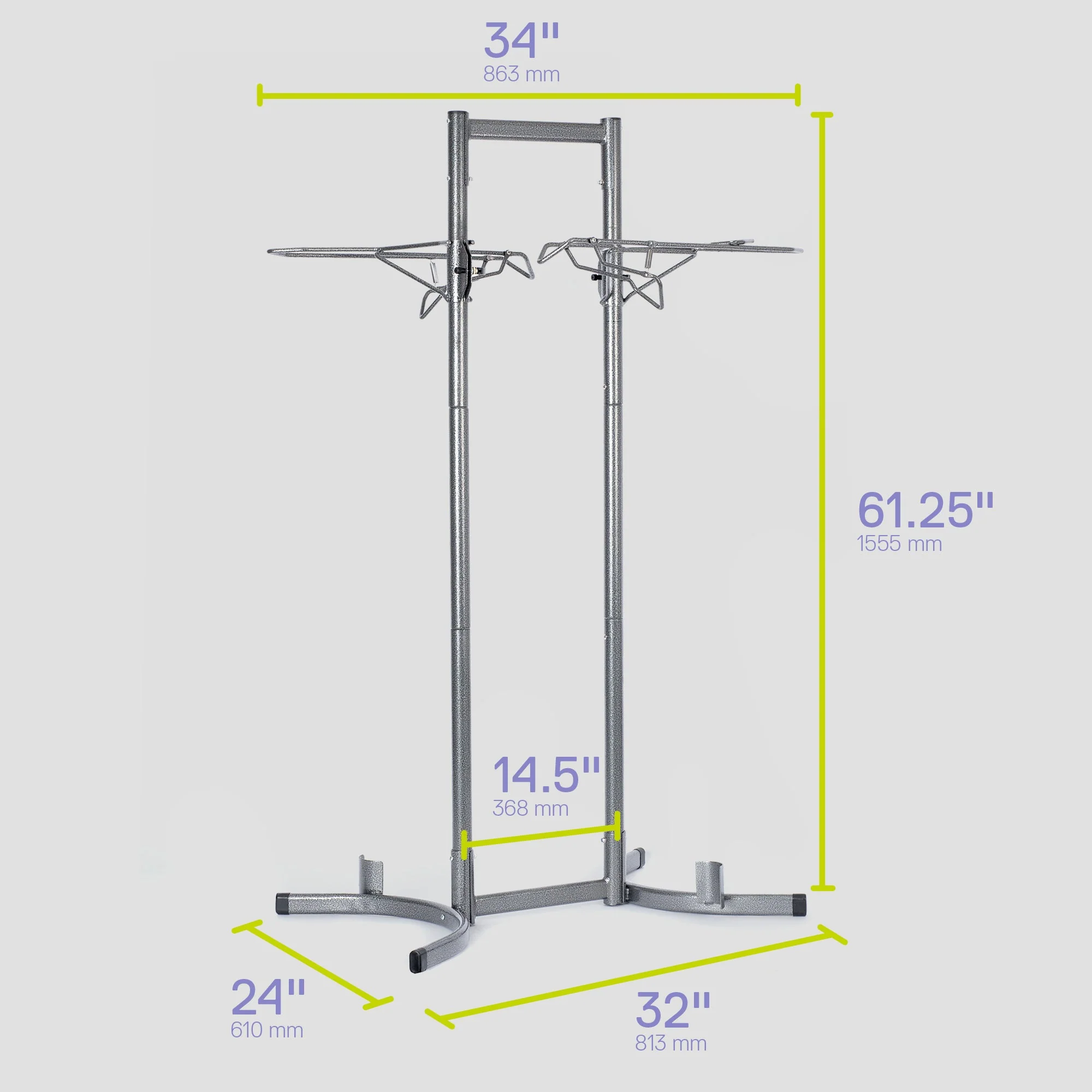 Heavy Duty Two Bike Upright Stand - Image 7