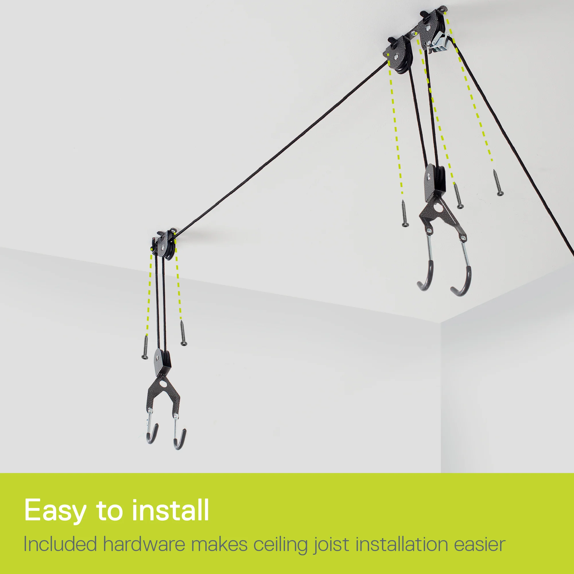 Single Bike Ceiling Hoist with Straps - Image 6